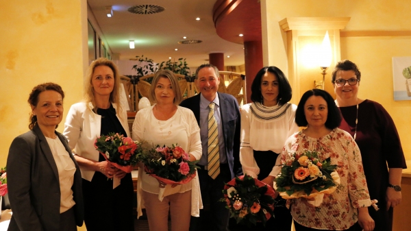 10 Jahre beim Diakonieverein: Joanna Schygulla (Burghalde), Doris Eipper, Manuela Belifiore-Berner, Gönül Akpinar (alle HaB)