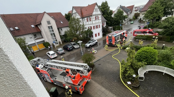 Feuerwehrübung im Pflegezentrum Maichingen