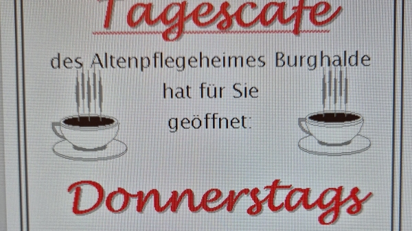 Öffnungszeiten Tagescafé