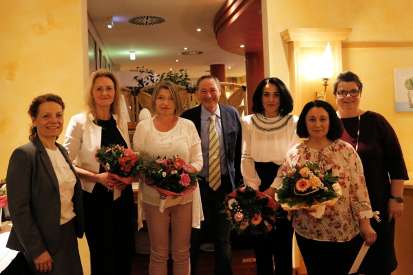 10 Jahre beim Diakonieverein: Joanna Schygulla (Burghalde), Doris Eipper, Manuela Belifiore-Berner, Gönül Akpinar (alle HaB)