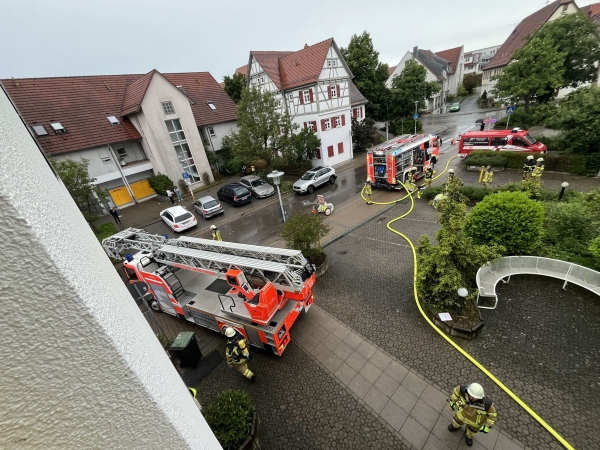 Feuerwehrübung im Pflegezentrum Maichingen